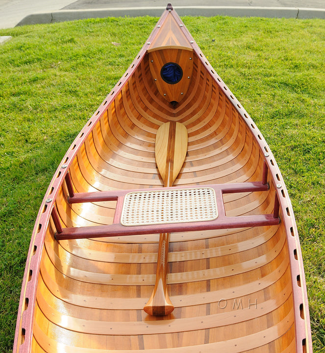 Wooden Canoe With Ribs Curved bow 10 ft Display-Only