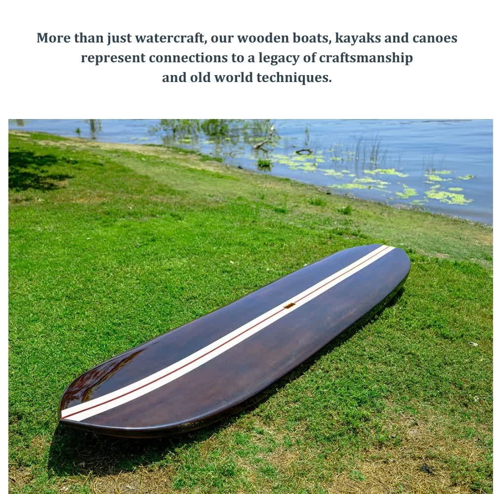 Paddle Board in Dark Painted Wood 11ft with 1 fin