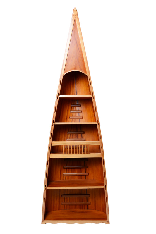Canoe Book Shelf Antique 7ft