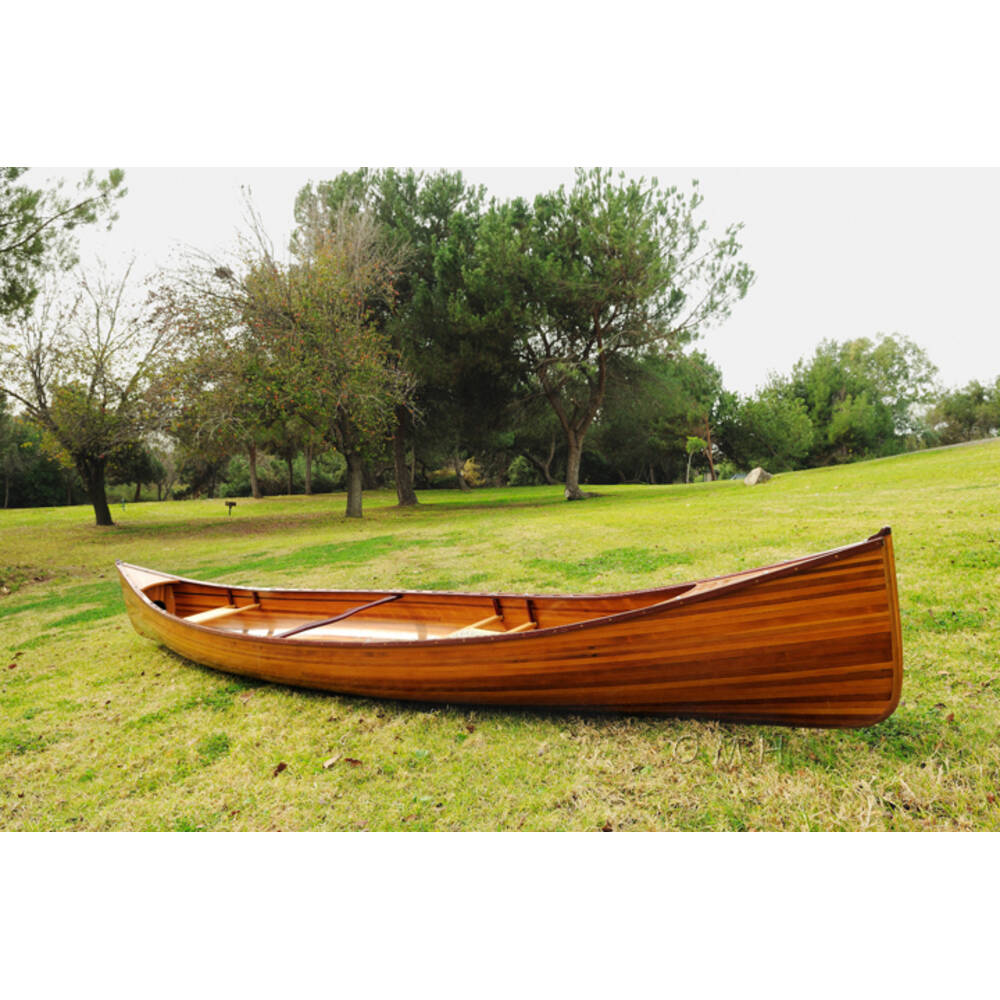Skeena Canoe 18ft: Handcrafted Red Cedar Wooden Canoe for Sale
