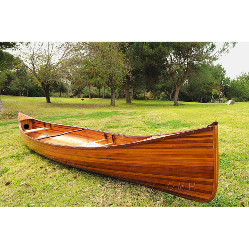 Skeena Canoe 18ft: Handcrafted Red Cedar Wooden Canoe for Sale