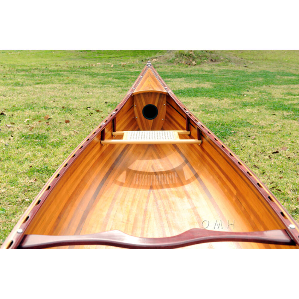 Skeena Canoe 18ft: Handcrafted Red Cedar Wooden Canoe for Sale