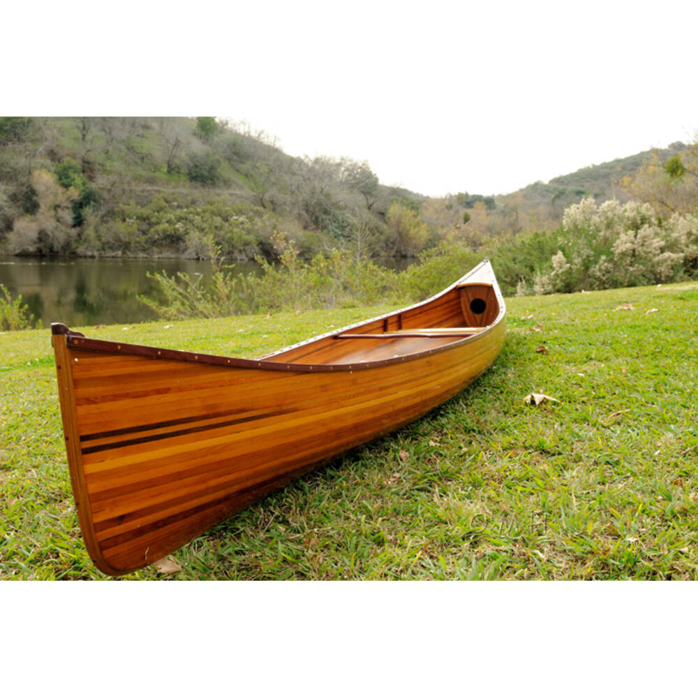 Skeena Canoe 18ft: Handcrafted Red Cedar Wooden Canoe for Sale