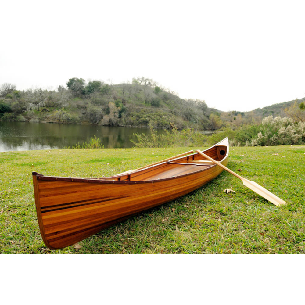 Skeena Canoe 18ft: Handcrafted Red Cedar Wooden Canoe for Sale