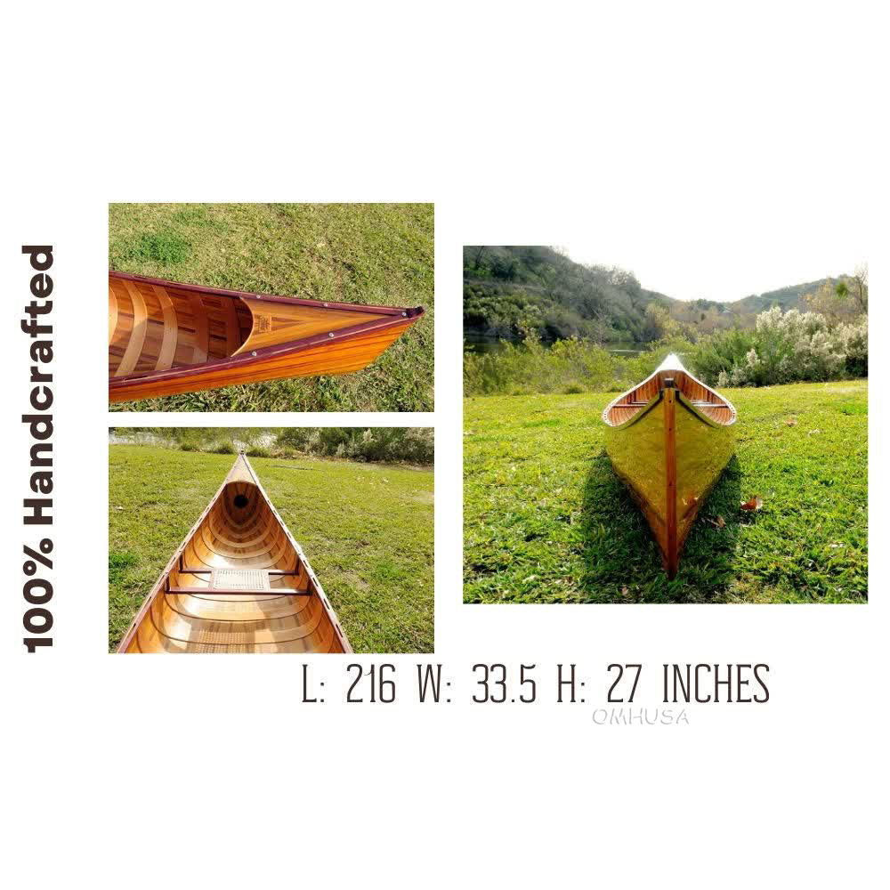 Wooden Canoe with Ribs 18 ft