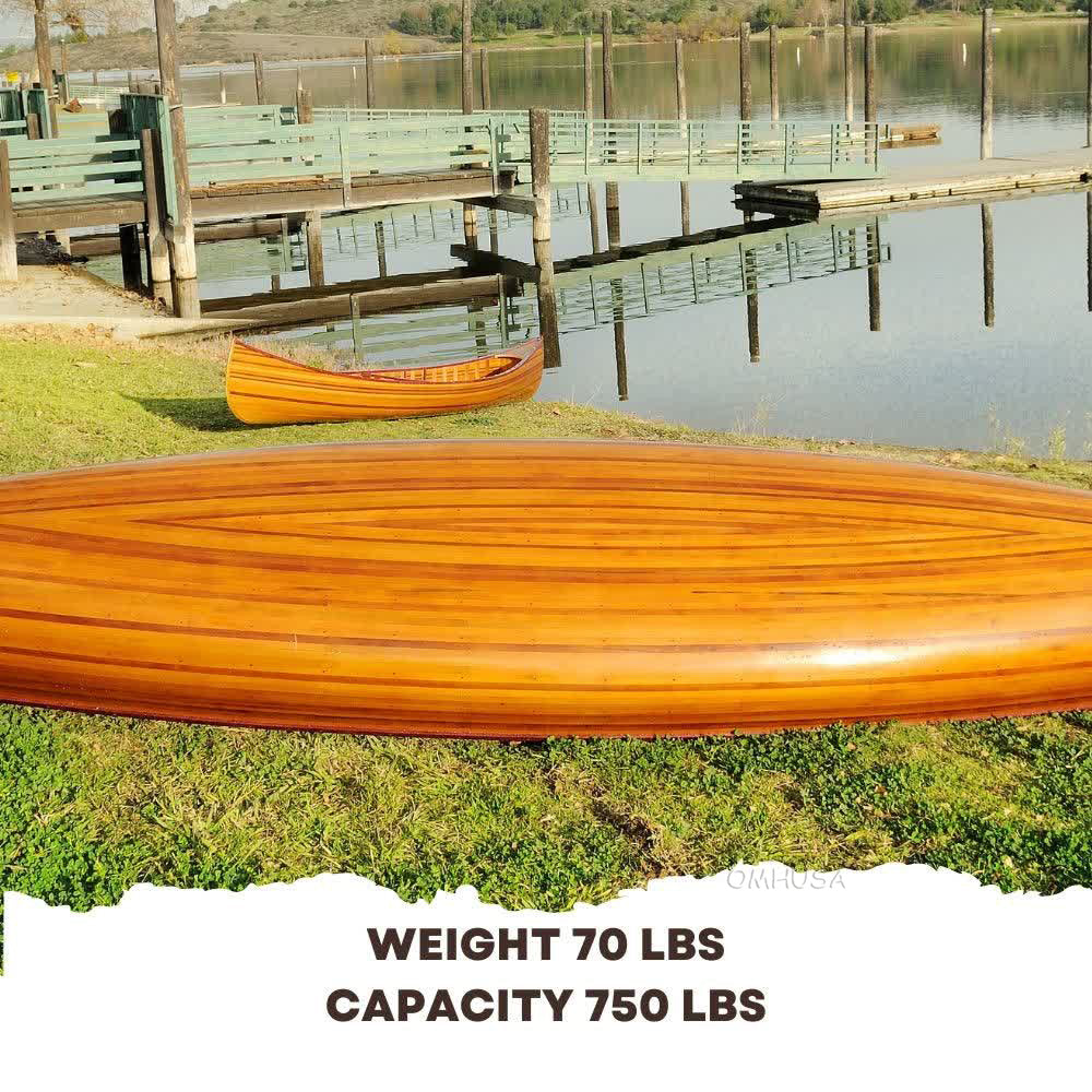 Wooden Canoe with Ribs 18 ft