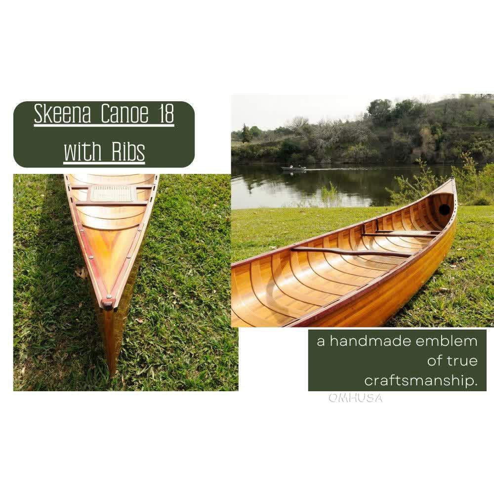 Wooden Canoe with Ribs 18 ft