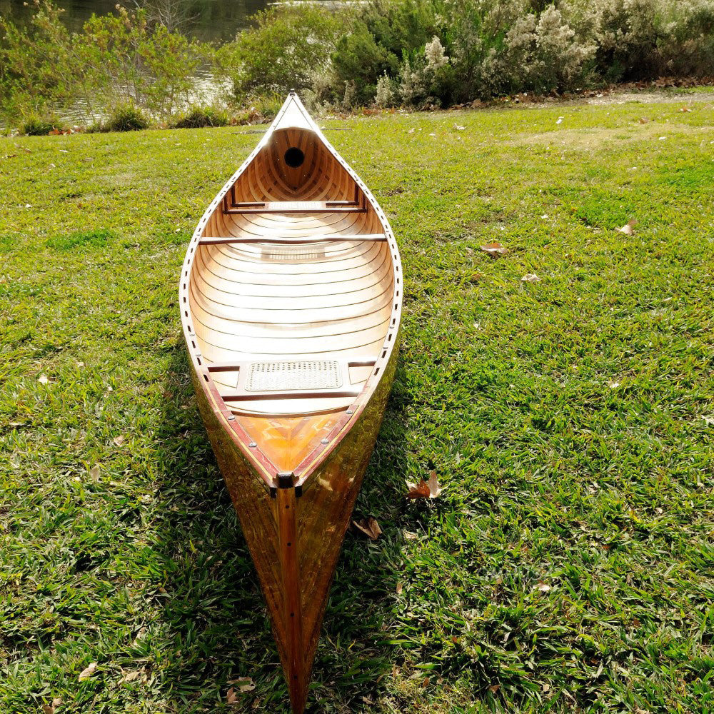Wooden Canoe with Ribs Skeena 16 | Cedar strip canoe for sale