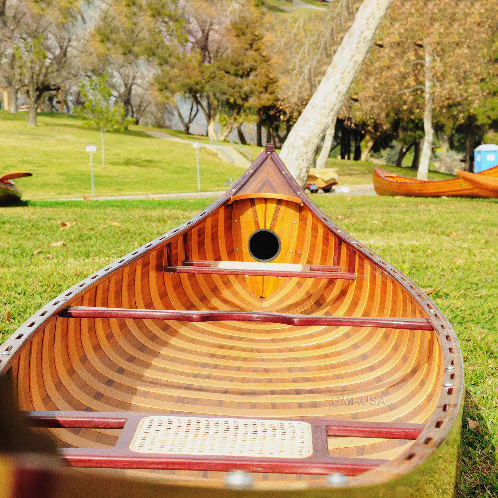 Wooden Canoe with Ribs Skeena 16 | Cedar strip canoe for sale