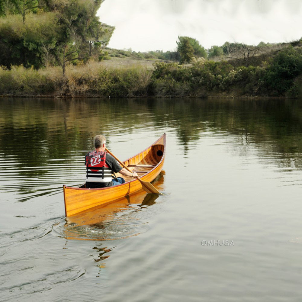 Wooden Canoe with Ribs Skeena 16 | Cedar strip canoe for sale