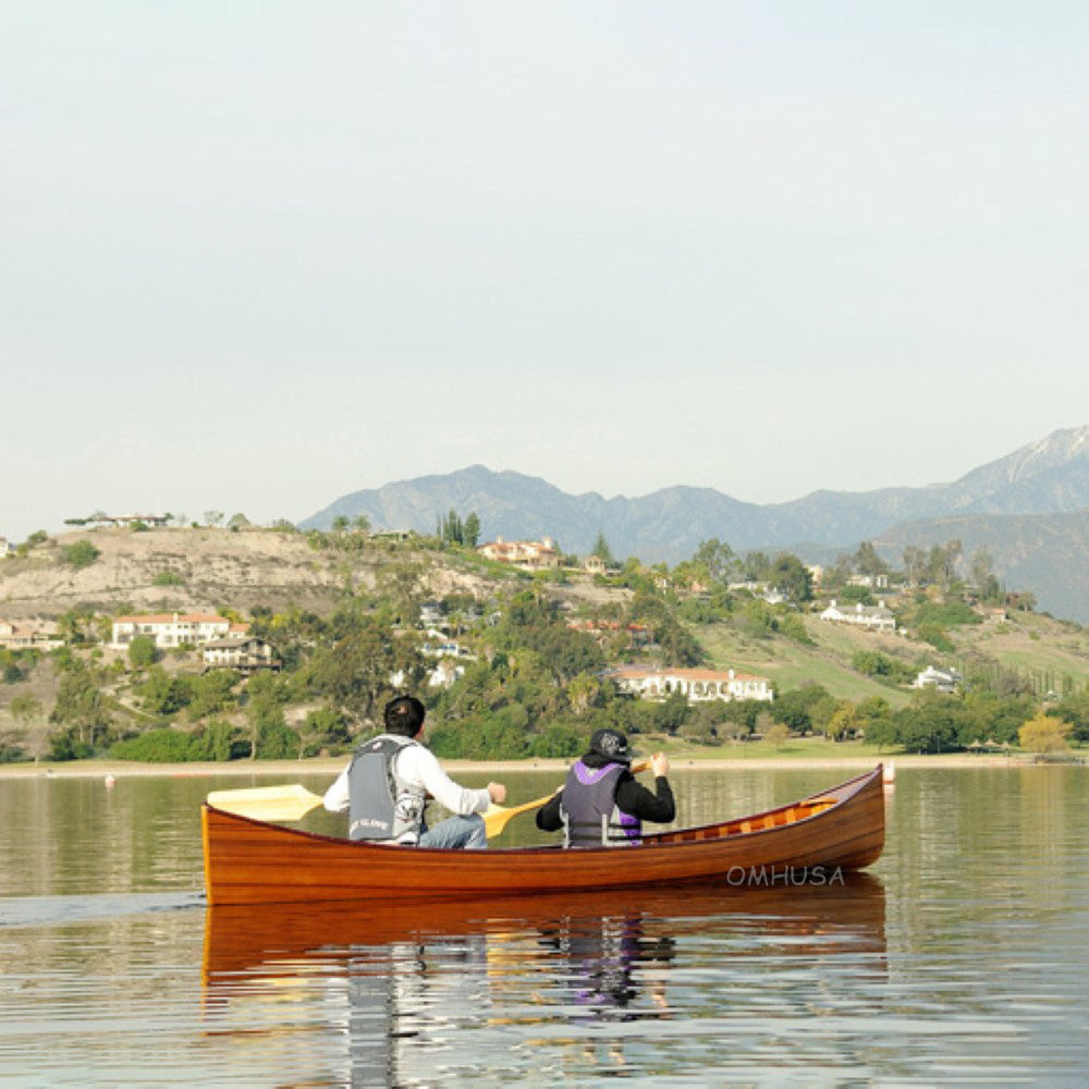 Wooden Canoe with Ribs Skeena 16 | Cedar strip canoe for sale