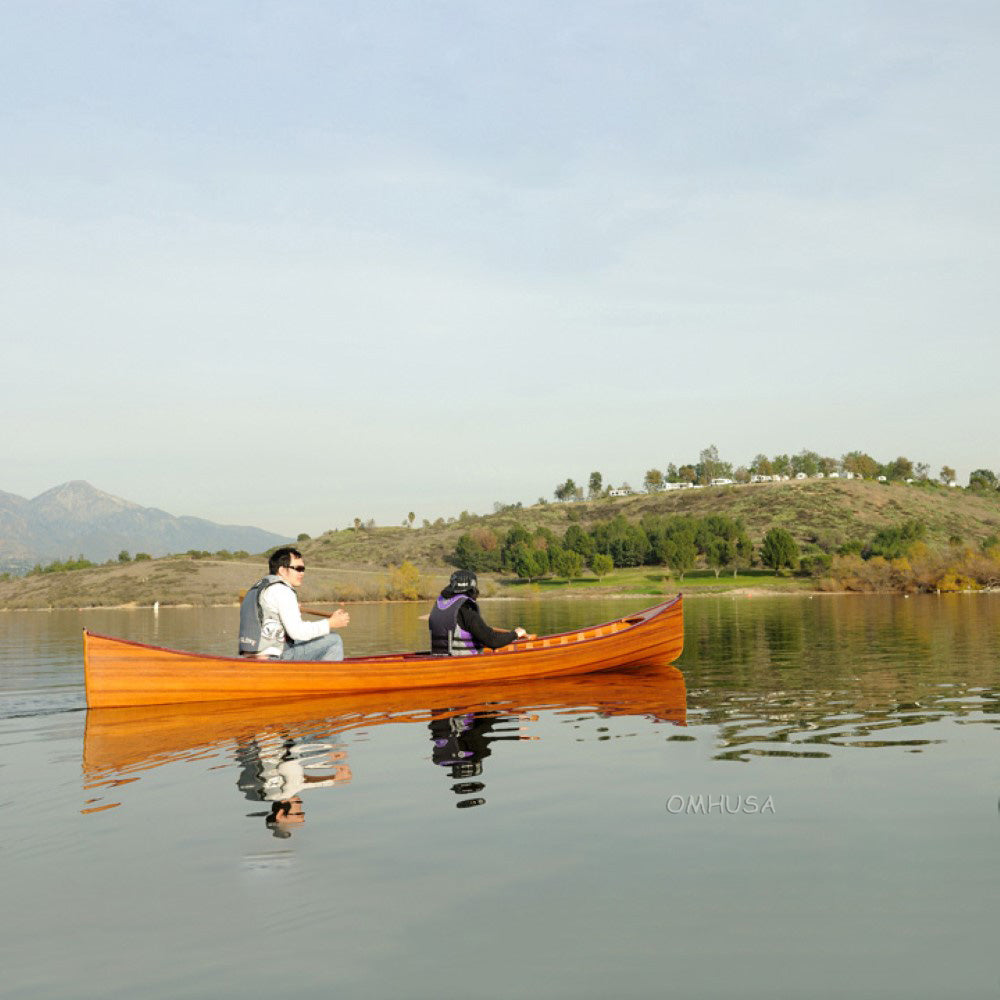 Wooden Canoe with Ribs Skeena 16 | Cedar strip canoe for sale