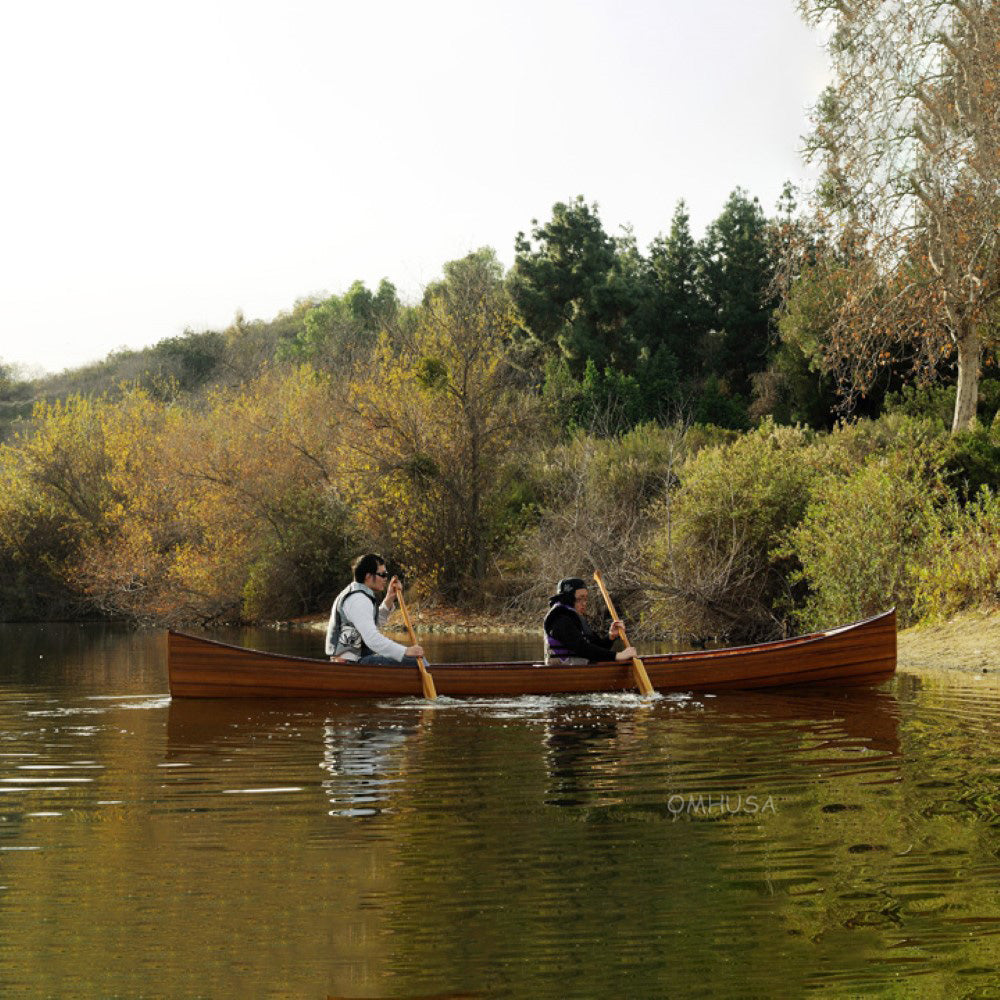 Wooden Canoe with Ribs Skeena 16 | Cedar strip canoe for sale