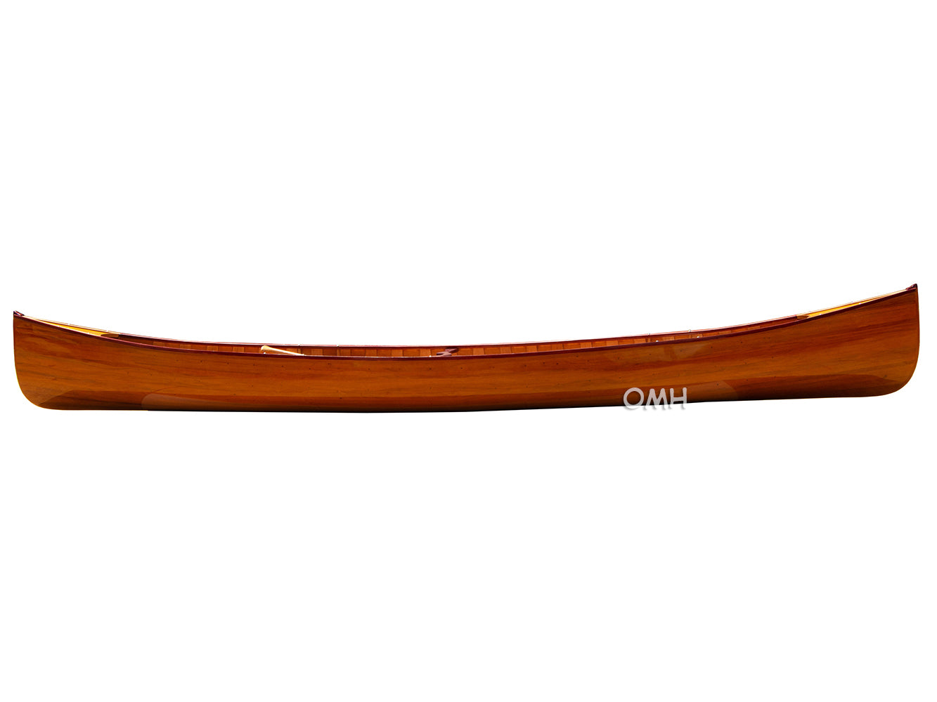 Wooden Canoe with Ribs 16 Mahogany