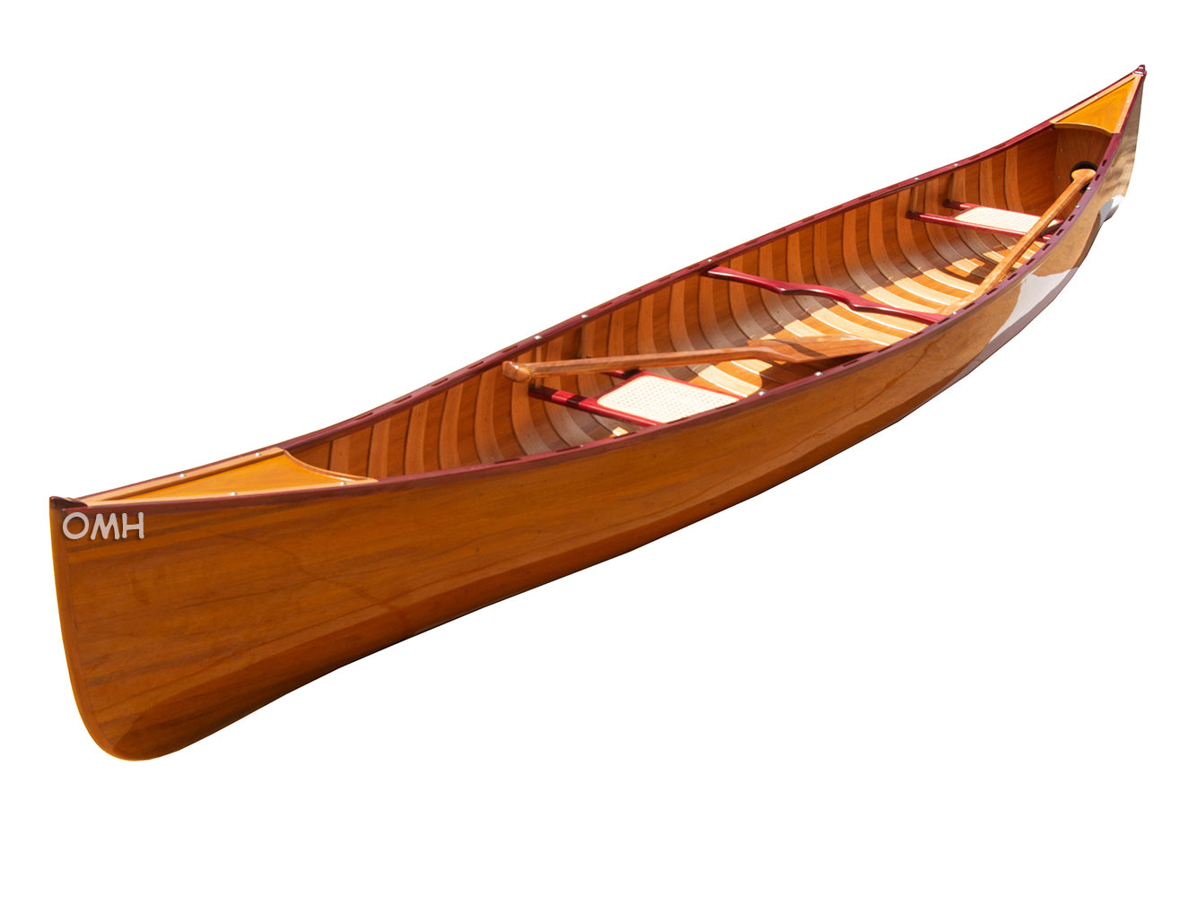 SKEENA CANOE WITH RIBS Mahogany 16'| Cedar strip canoe for sale