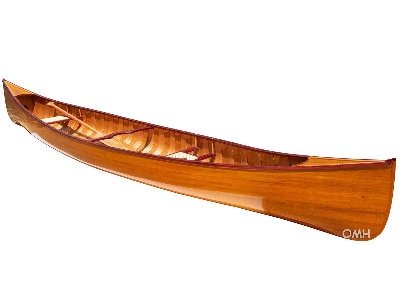 SKEENA CANOE WITH RIBS Mahogany 16'| Cedar strip canoe for sale