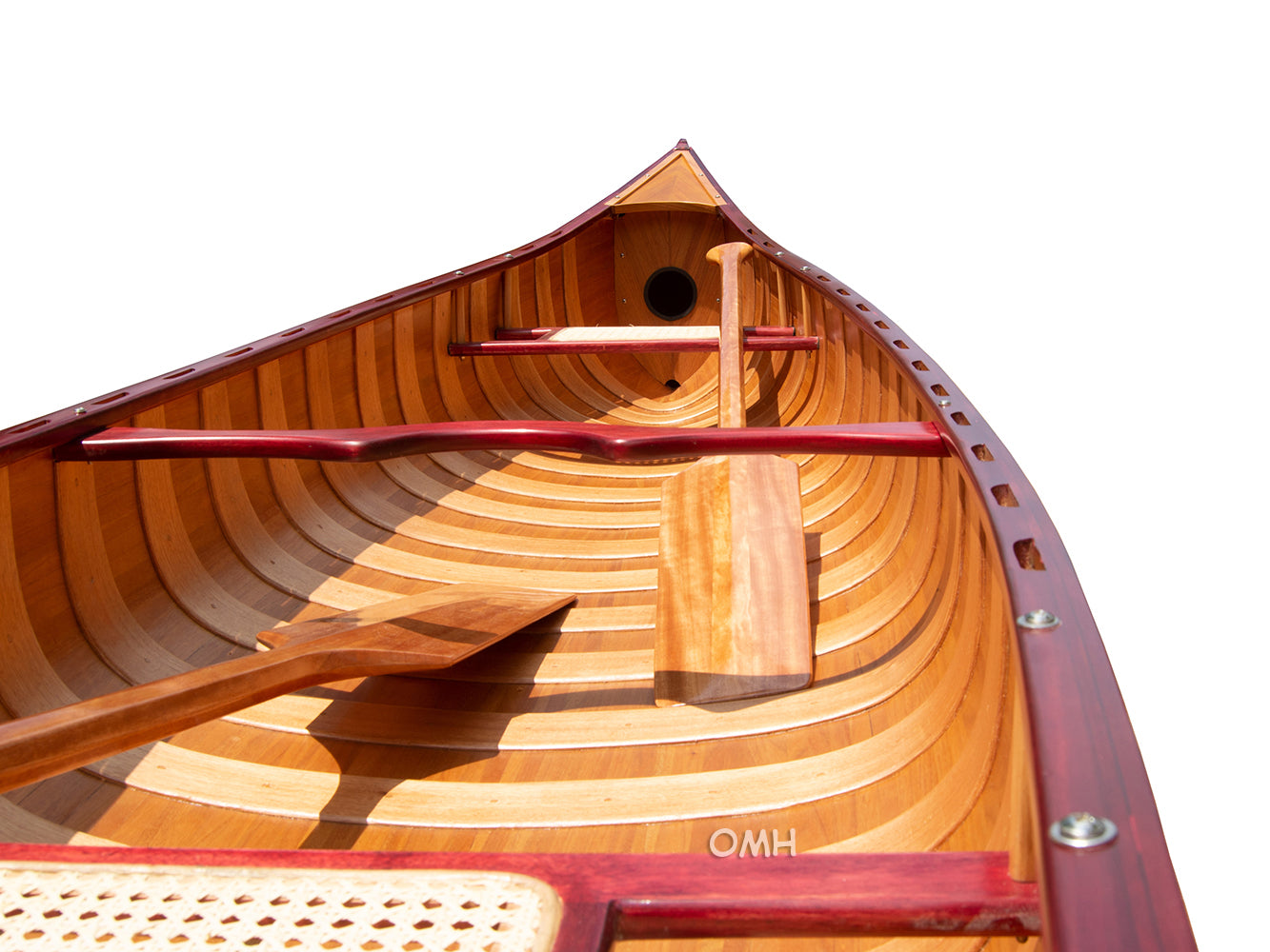 SKEENA CANOE WITH RIBS Mahogany 16'| Cedar strip canoe for sale