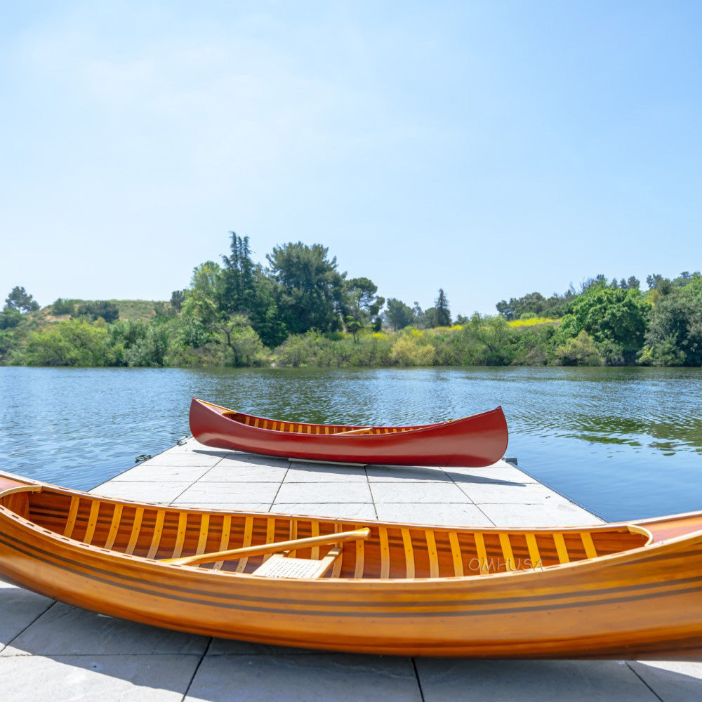 Wooden Canoe With Ribs Curved bow 10 ft Display-Only