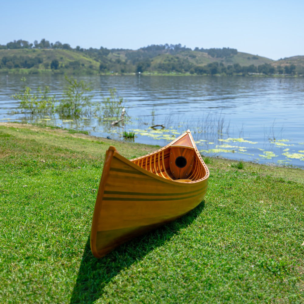 Wooden Canoe With Ribs Curved bow 10 ft Display-Only