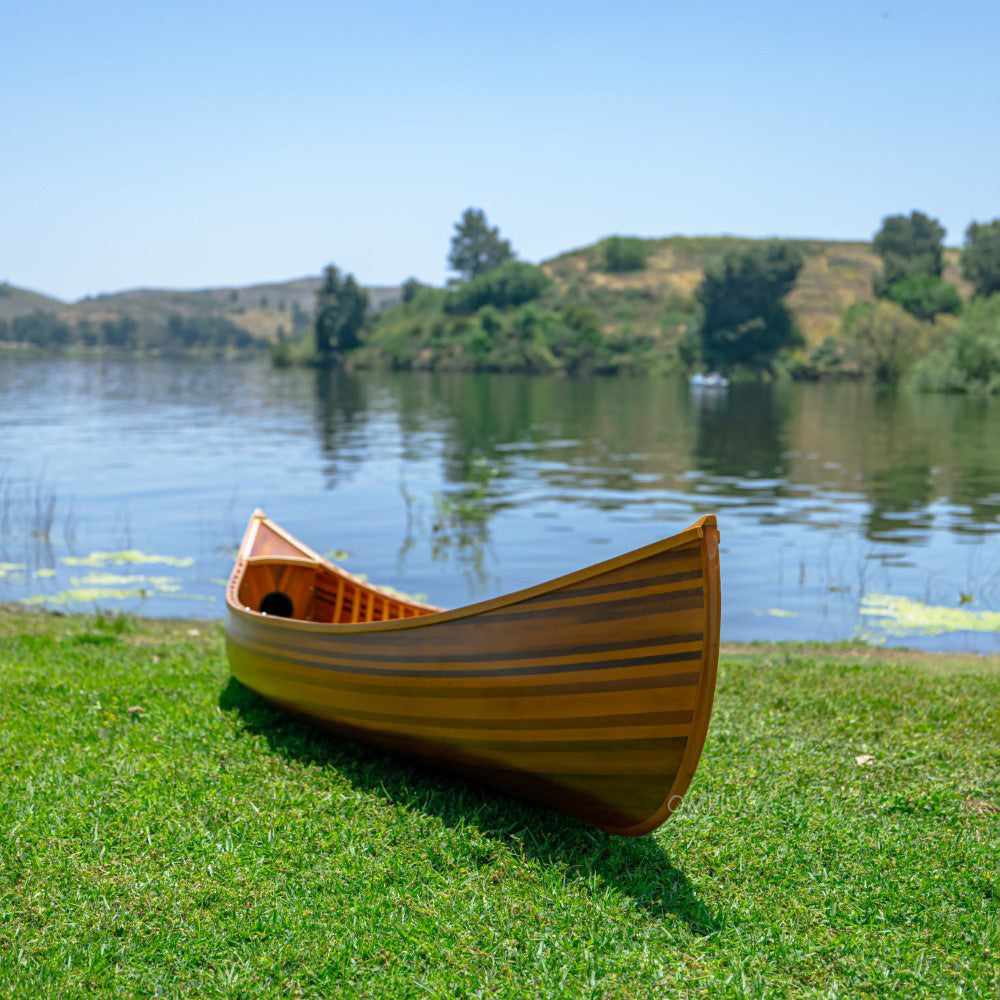 Wooden Canoe With Ribs Curved bow 10 ft Display-Only