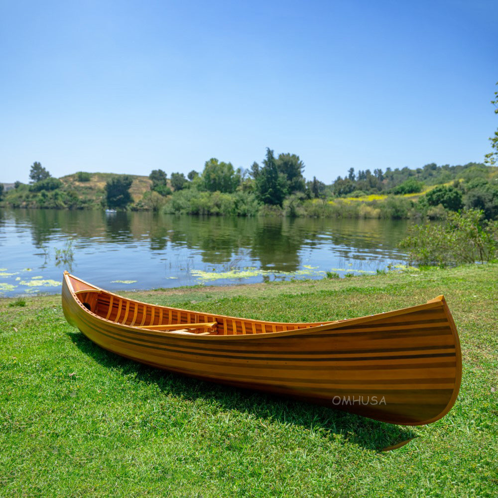 Wooden Canoe With Ribs Curved bow 10 ft Display-Only