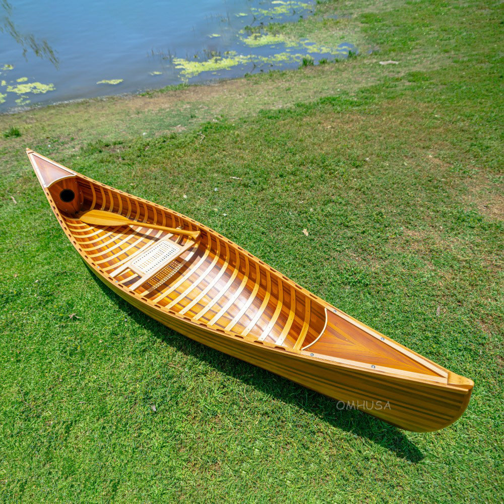 Wooden Canoe With Ribs Curved bow 10 ft Display-Only