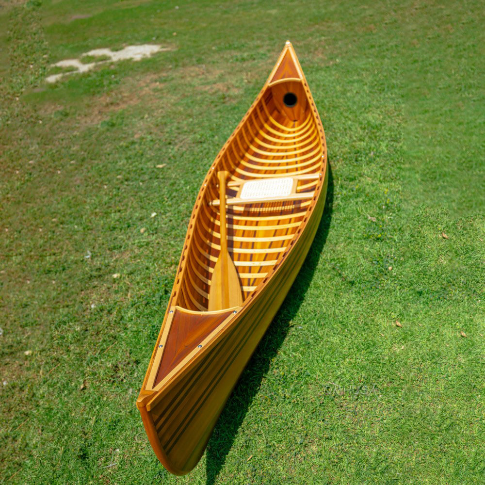 Wooden Canoe With Ribs Curved bow 10 ft Display-Only