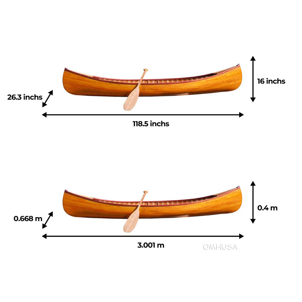 Display Canoe with Ribs Curved Bow 10 ft