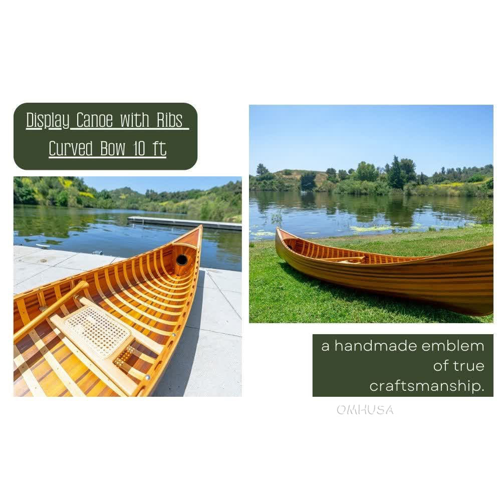 Display Canoe with Ribs Curved Bow 10 ft