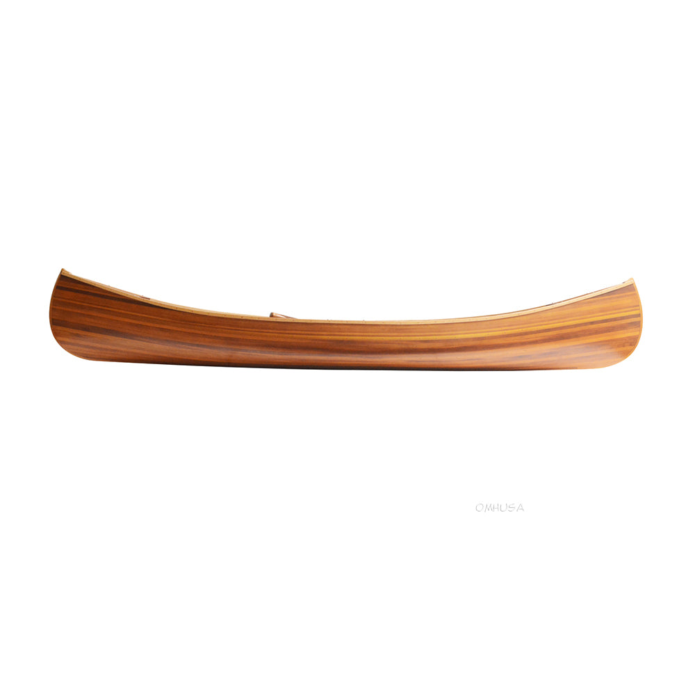 Wooden Canoe With Ribs Curved Bow Matte Finish 10 ft Display-Only