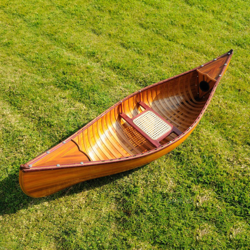 Wooden Canoe With Ribs 6 ft Display-Only