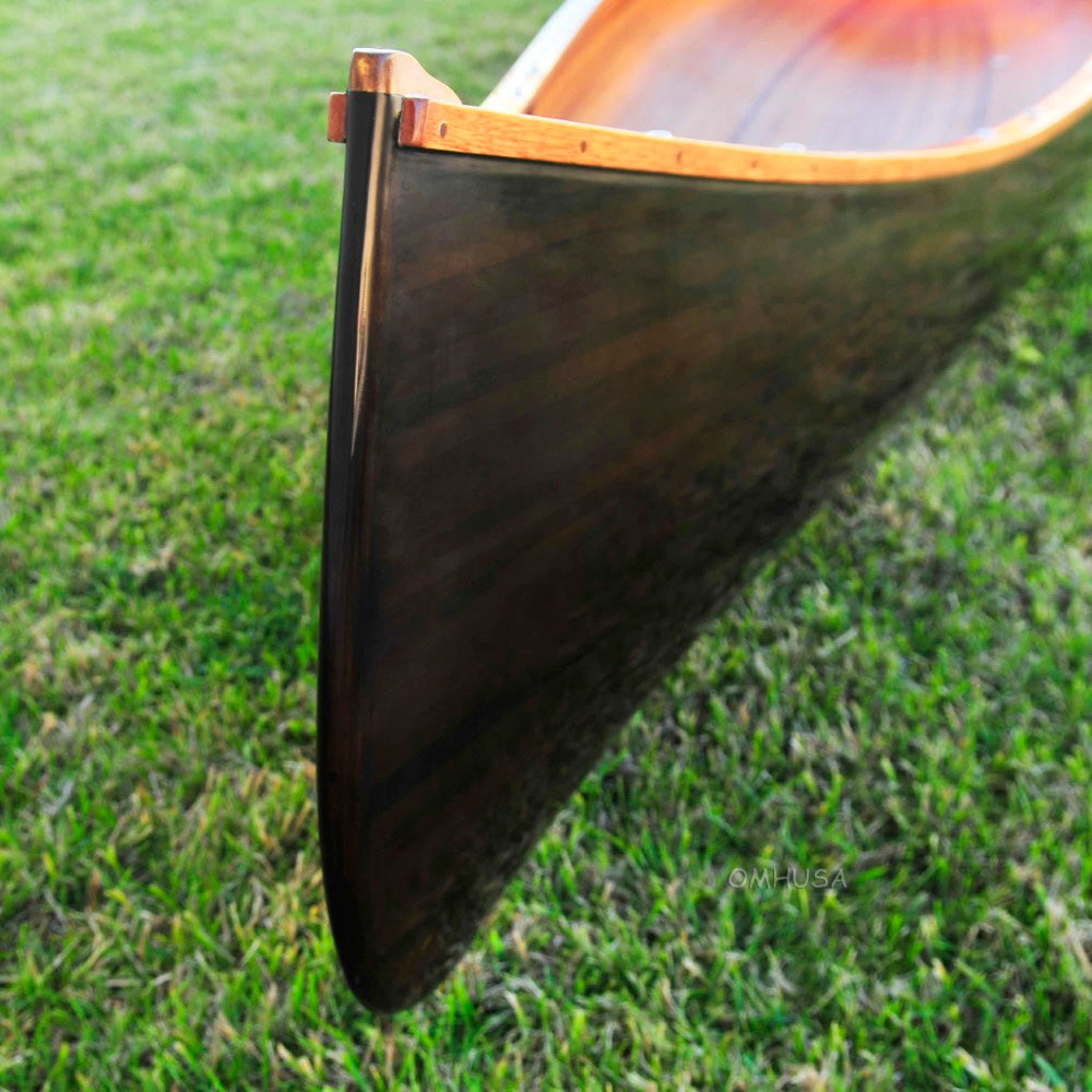 Skeena Canoe Dark Finish 18 | Cedar strip canoe for sale