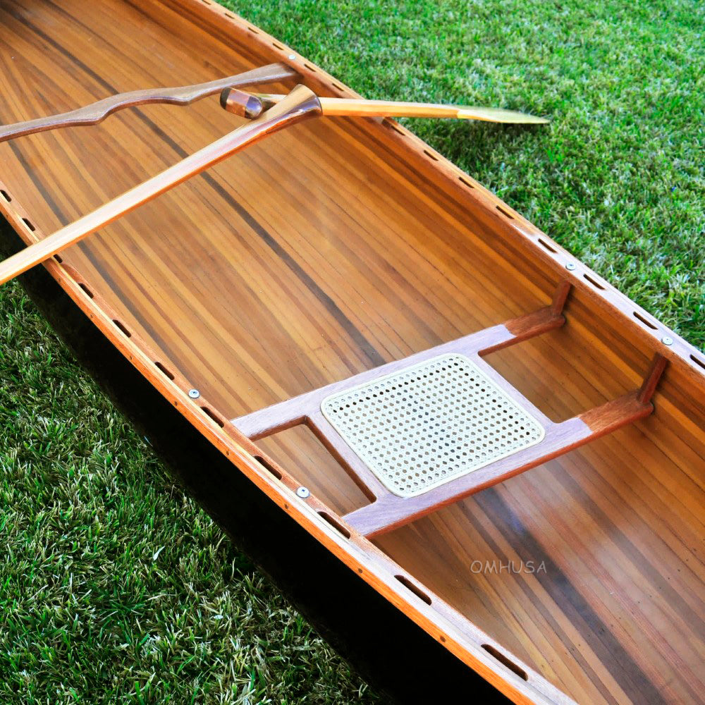 Skeena Canoe Dark Finish 18 | Cedar strip canoe for sale
