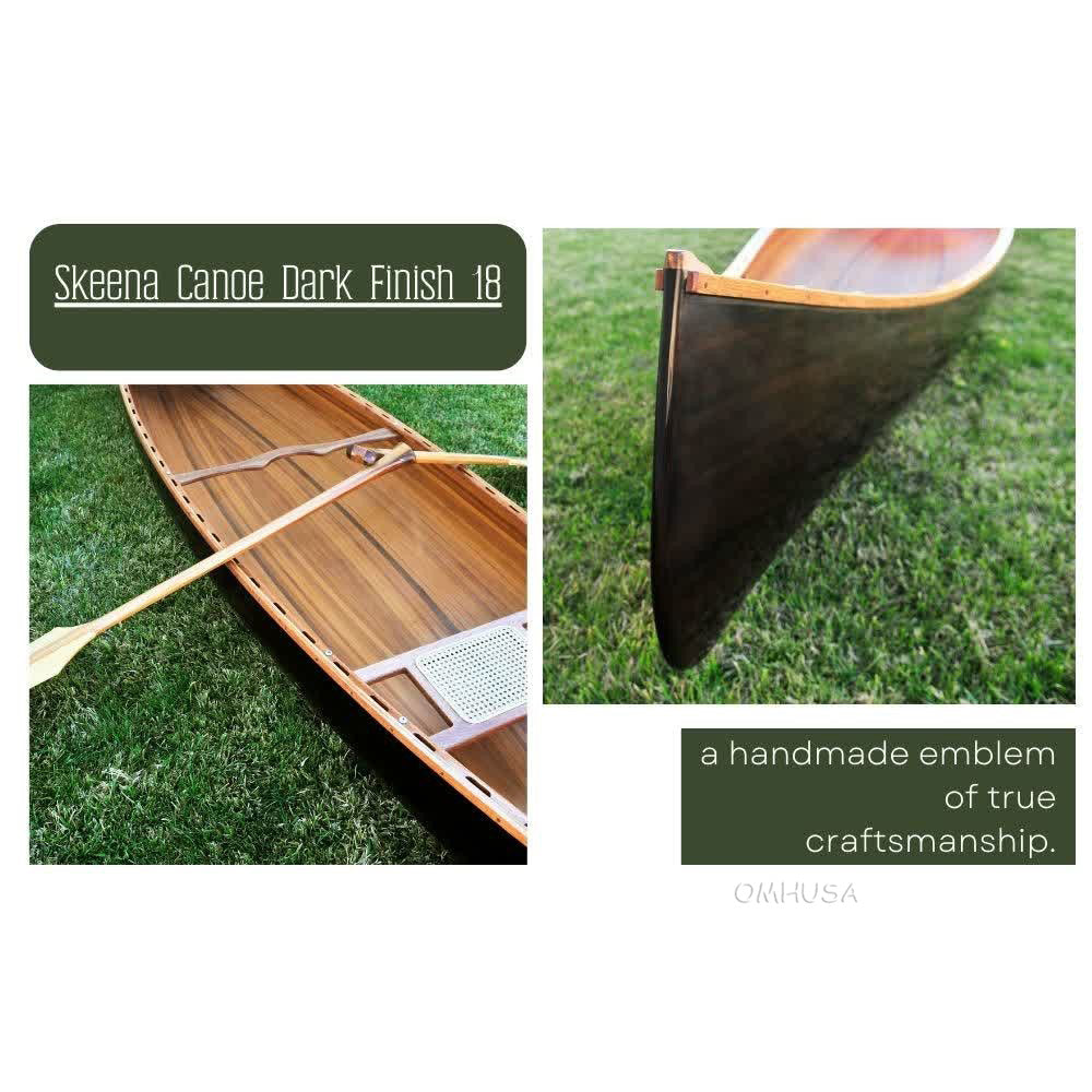 Skeena Canoe Dark Finish 18 | Cedar strip canoe for sale