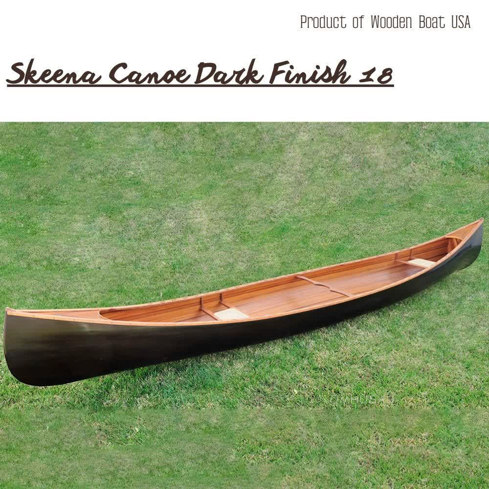 Skeena Canoe Dark Finish 18 | Cedar strip canoe for sale