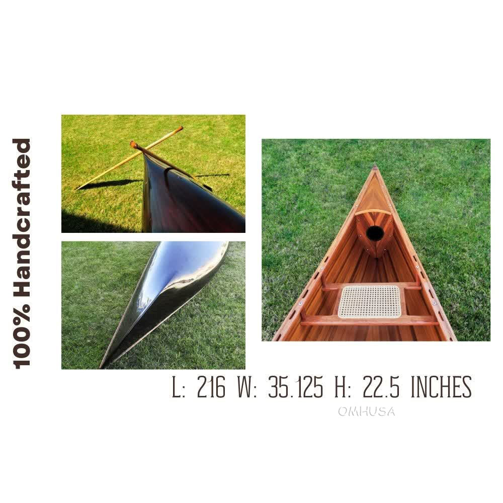 Skeena Canoe Dark Finish 18 | Cedar strip canoe for sale