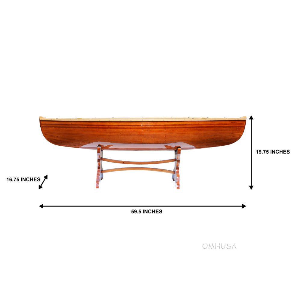 Wooden Canoe Table 5 ft
