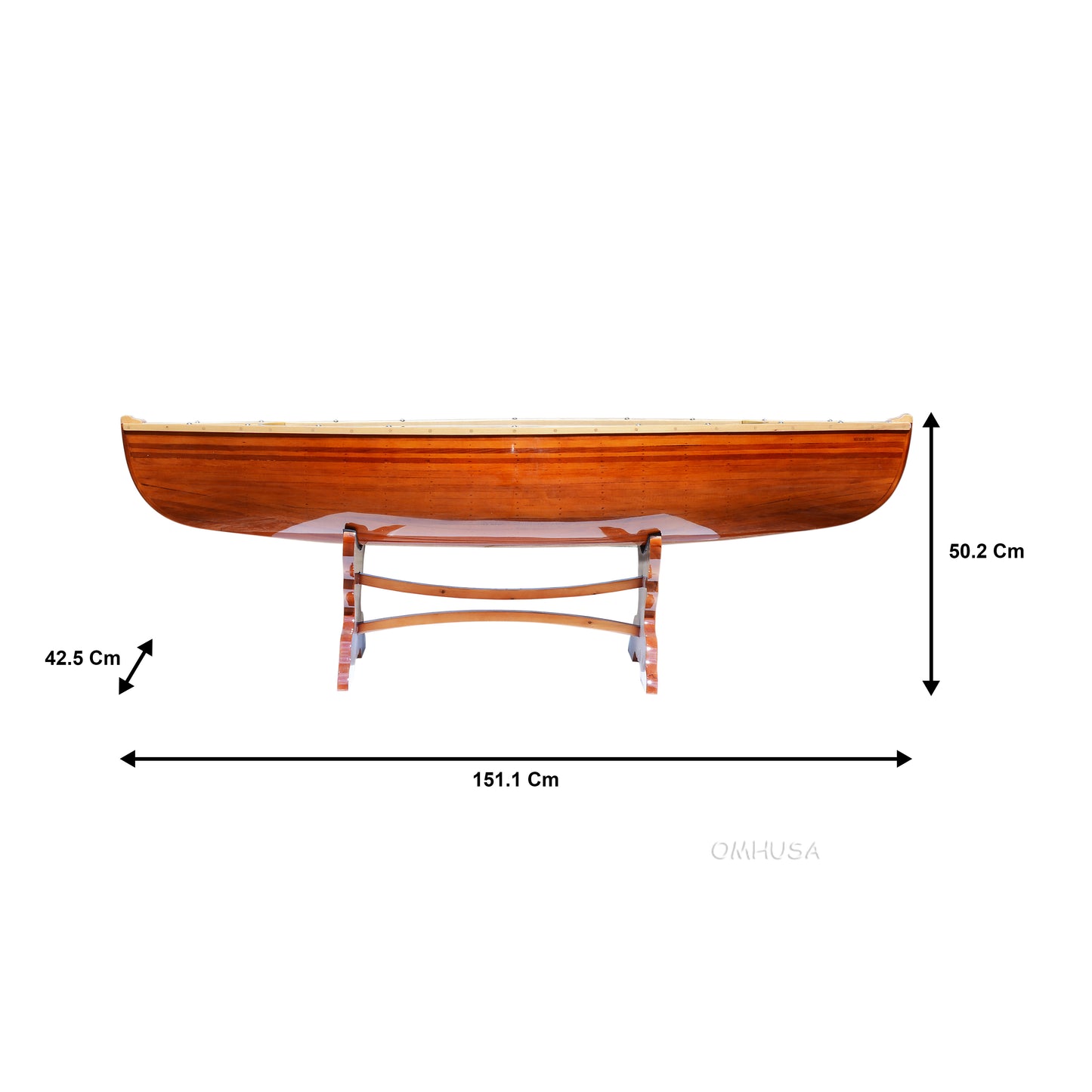 Wooden Canoe Table 5 ft