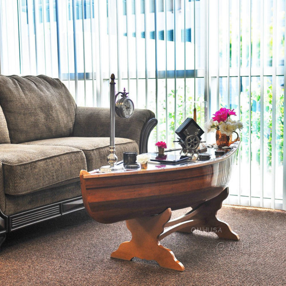 Wooden Canoe Table 5 ft