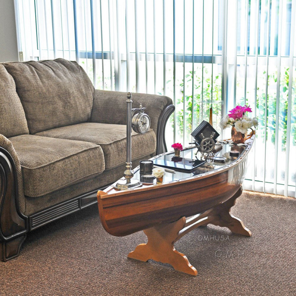 Wooden Canoe Table 5 ft