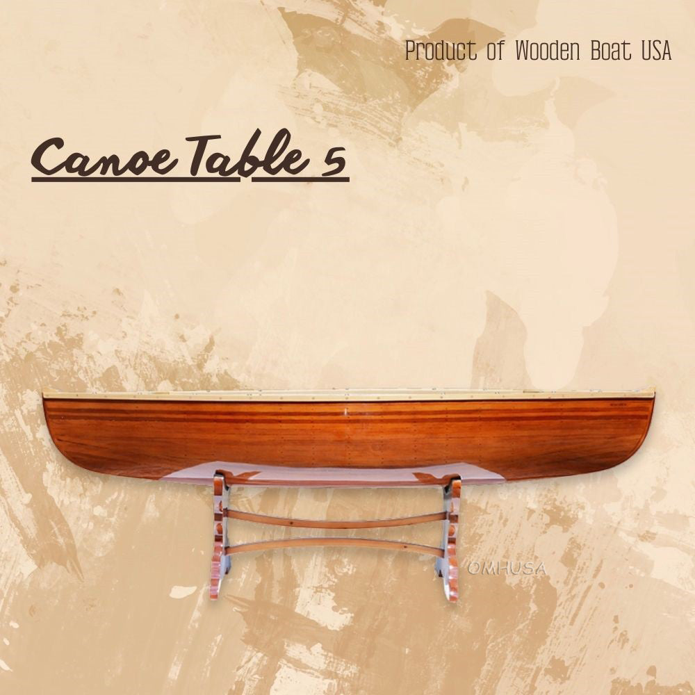 Wooden Canoe Table 5 ft