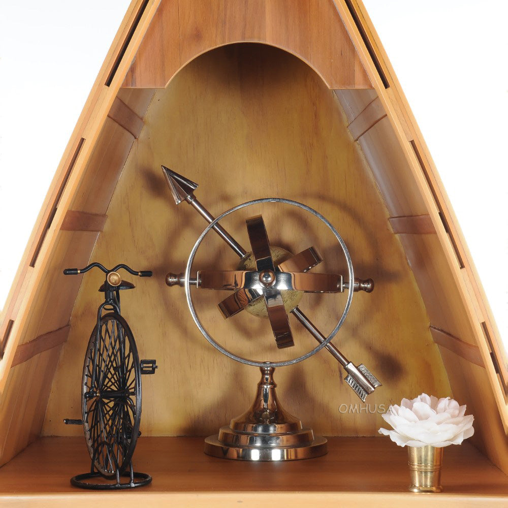 Wooden Canoe Wine Shelf