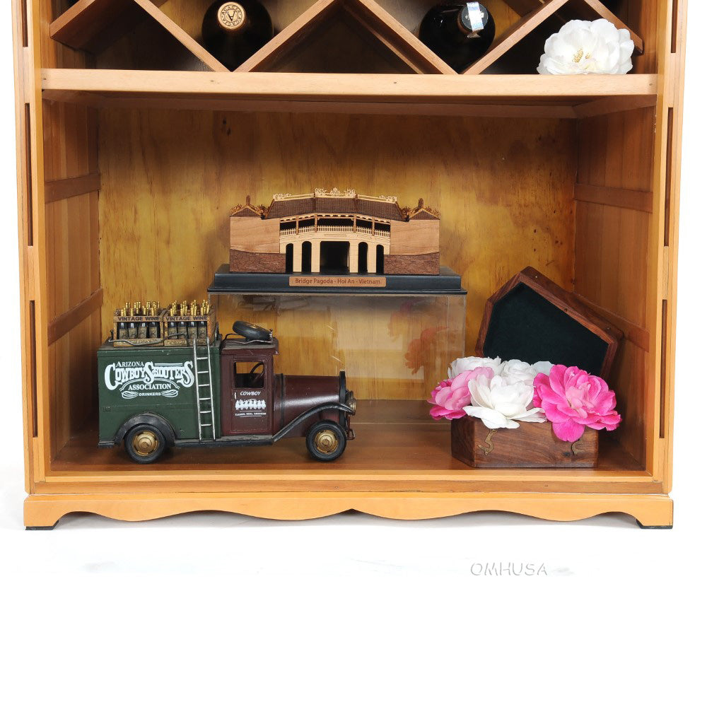 Wooden Canoe Wine Shelf