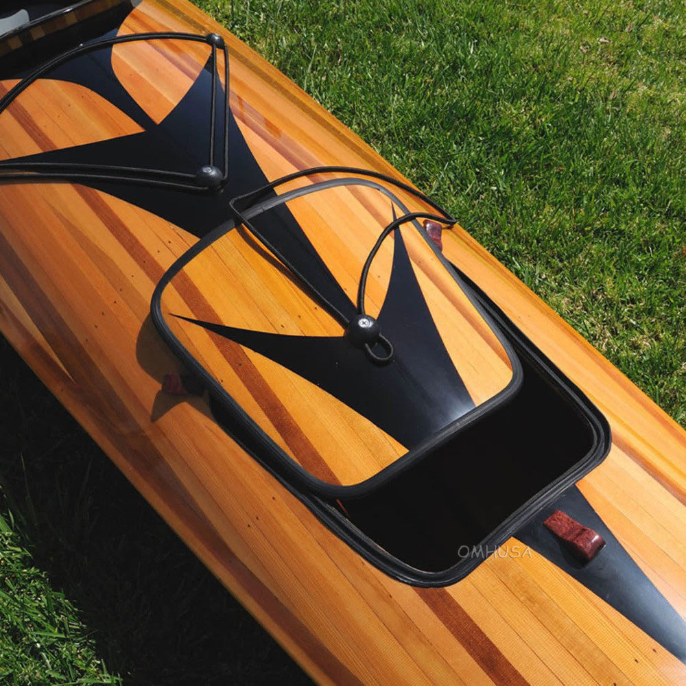 Wooden Kayak with arrows design 17 ft