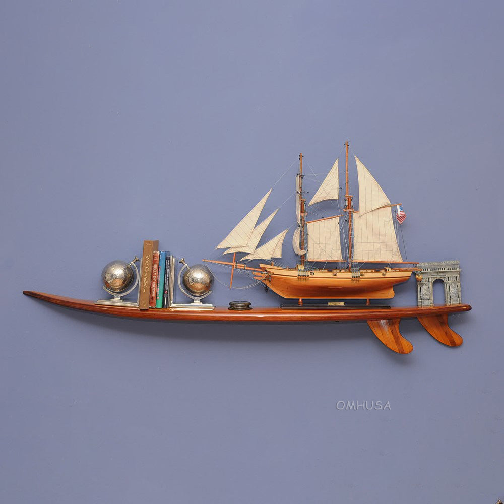 Half-Surfboard Shelf