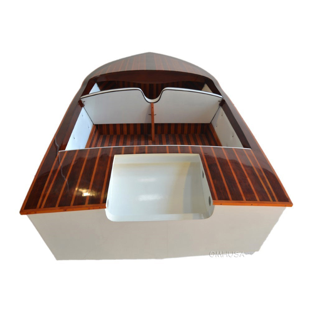 Chris Craft Design Classic Wooden Runabout Boat 14.5 Foot