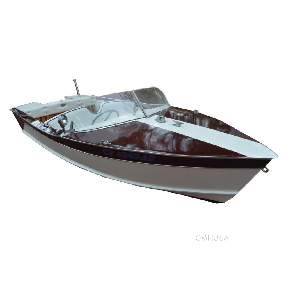 Chris Craft Design Classic Wooden Runabout Boat 14.5 Foot