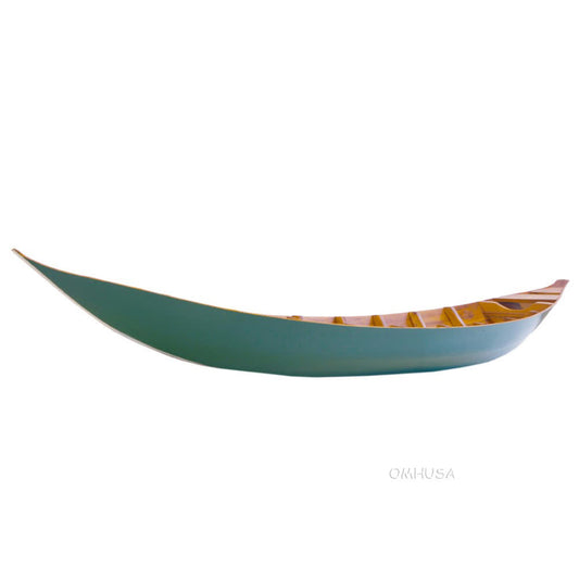 South East Asia Sampan Boat Teal Bottom Thuyen Ba La Tam Ban