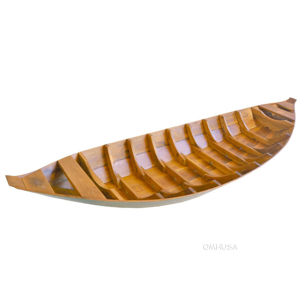 South East Asia Sampan Boat Teal Bottom