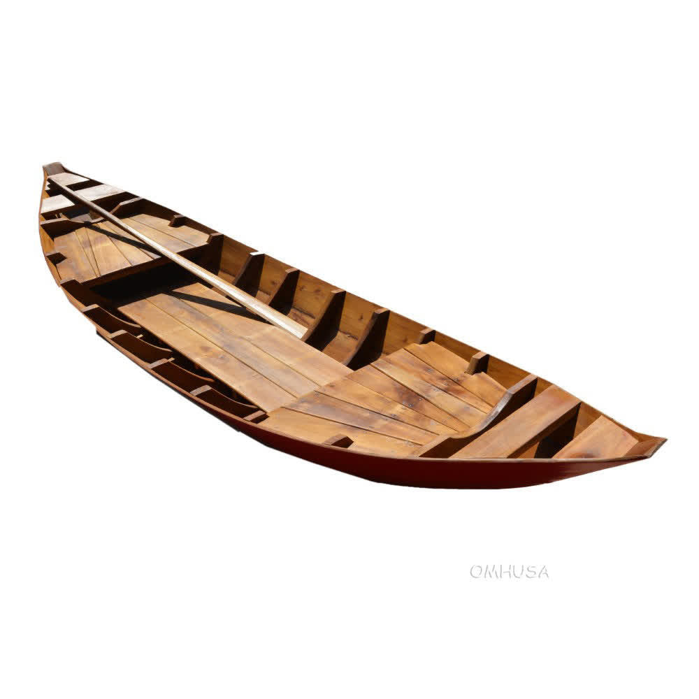 South East Asia Sampan Boat Teal Bottom
